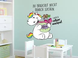 Unicorn Gluck Du Brauchst Nicht Danach Suchen Einfach Selber Machen Einhorn Wandtattoo Pummeleinhorn Werbung Einhorn Tapete Wandtattoos Wandtattoo