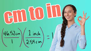 Cm To In How To Convert Centimeter To Inch Youtube
