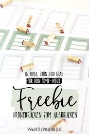 Sobald die seite gespeichert ist, wird der link zur vorlage weg und die vorlagenausgabe wird an ihre stelle gesetzt und kann weiter bearbeitet werden. Ordnerrucken Zum Ausdrucken Home Office Freebie Pieces For Happiness Ordnerrucken Ordner Ausdrucken