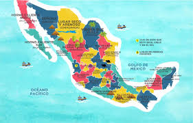 En este mapa podemos ver la república mexicana solo con división política, sin nombres ni de estados ni ciudades pero con un extra. Que Significan Los Nombres De Los 32 Estados De Mexico Mexico Desconocido