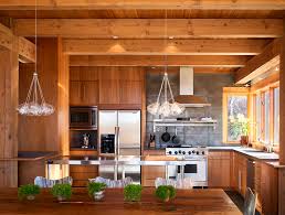 elegant wood beam track lighting