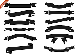Black And White Banner Clipart Digital Ribbons Ribbon Banner Ribbon Banner Clip Art