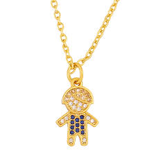 Gold chain for baby boy. Vriua Golden Chain Baby Boy Girl Necklaces For Kids Cute Paved Friendship Zircon Pendants Necklaces Cz Zircon Fashion Jewelry Buy Cute Girl Figure Shape Pendant Necklaces For Girls Women Gold Color