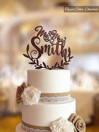 Wedding Cake Topper With Personalized Surname Personalized Wedding Cake Top Personalized Wedding Cake Toppers Wedding Cake Toppers Custom Wedding Cake Toppers
