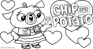 New coloring pages with lol omg candylicious, miss independent, alt grrrl and busy b.b. Chip Pug And Her Toy Coloring Page Coloringall