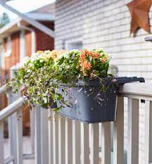Hooks for deck, balcony, and porch railing planters and flower boxes. Fence Railing Planters Lee Valley Tools