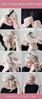 How To Side Braid Short Hair Tutoriel De Coiffure Tresse Pauvre Petite Fille Medium Hair Styles Braids For Short Hair Short Hair Tutorial