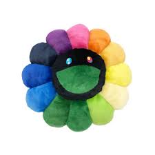 Takashi murakami celebrates texas exhibit with new 'flower' cushions: Takashi Murakami Flower Plush 30cm Rainbow Blacktakashi Murakami Flower Plush 30cm Rainbow Black Ofour
