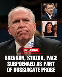 EXCLUSIVE: A federal grand jury has subpoenaed former CIA Director John  Brennan, former FBI officials Peter Strzok and Lisa Page, and others as  part of a DOJ investigation into the origins of