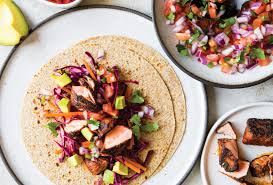 Blackened fish tacos with pico de gallo. Blackened Salmon Tacos With Pico De Gallo Andy The Rd