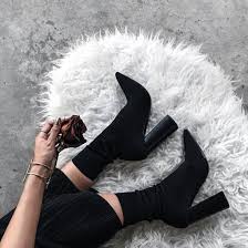 Black Ankle Boots Outfit Tumblr Get The Shoes For 375 At Yeezy Season2 Com Topuklu Cizme Kadin Ayakkabilari Ayakkabi Bot
