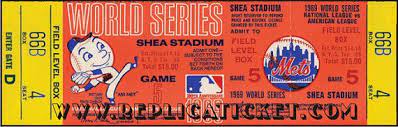 Five 1969 World Series Baseball Miracle Mets Games 1 5 Etsy World Series World Series Tickets New York Mets