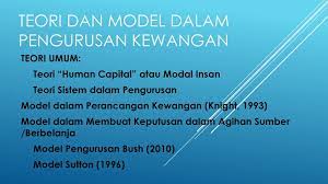 Dalam menguruskan aset kewangan, ini merupakan langkah pertama terhadap pengurusan aset kewangan yang lebih rumit seperti pelaburan dan akaun bersara. Teori Dan Model Dalam Pengurusan Kewangan Ppt Download