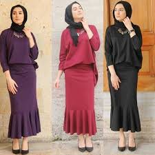 Elfida Tesettur Firfirli Etek Modelleri Moda Tesettur Giyim Etek Modelleri Moda Stilleri Etek