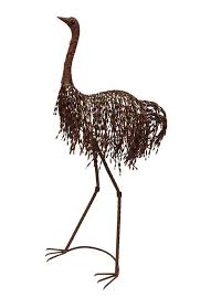 For Harold Large Garden Metal Emu Antique Statue Sculpture Rustic Brown Colour Metal Art Sculpture Scrap Metal Art Antique Statue