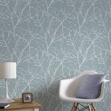 Innocence Wallpaper In Duck Egg From The Innocence Collection By Graha Blue Wallpapers Wallpaper Living Room Brown Wallpaper