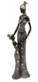 Masai African Lady Mother Girl Figurine Ornament 40cm Statue African Statue African Art