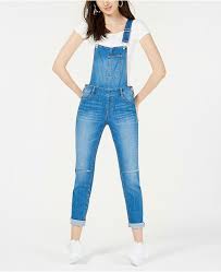 Juniors Skinny Denim Overalls Created For Macys