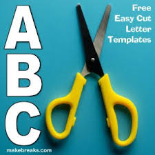 Cut out the letters below and glue them next to the picture that begins with that letter. Free Alphabet Letter Templates To Print And Cut Out Make Breaks