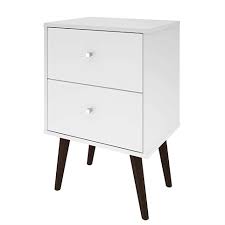 See more ideas about 2 drawer nightstand, drawer nightstand, nightstand. White Modern Mid Century Style 2 Drawer Side Table Nightstand