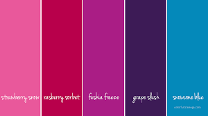 The amount of each color you add affects the shade of pink you end up with. Bright Color Schemes Blue Color Schemes Color Schemes Colour Palettes
