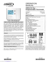 To unlock the thermostat, touch and hold the lock icon for 5 to 6 seconds. Lennox 51m34 5 2 Operation Manual Manualzz