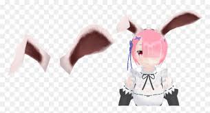 Fold bottom of ears about one inch up the ear. Transparent Bunny Ears Clipart Mmd Bunny Ears Dl Hd Png Download Vhv