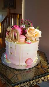 Make it their best day of the year with one of our happy birthday flowers. 30th Birthday Drip Cake With Macaron Chocolate Gems And Fresh Flowers