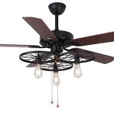 36 inch vintage ceiling fan with lights,industrial chandelier ceiling fan with 4 retractable blades,remote control,metal cage,black. American Retro Industrial Style Ceiling Fan With Lights Remote Control Bedroom Ceiling Fans With Lights Chandeliers Aliexpress