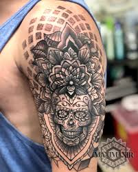 Done by kara at legacy south college station, tx. Mandala Sugar Skull Cover Up Tattoo Maximaxir Tattoo Facebook