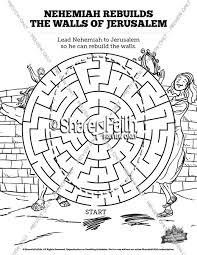The jews are counted and are permitted to return to judah to rebuild the temple. Book Of Nehemiah Bible Mazes Bible Mazes