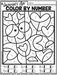 This printable worksheets set contains ten pages in total. Valentine S Day Color By Number 1 10 11 19 And Color By Sum Up To 10