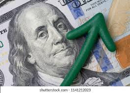 Green Red Black Arrow Pointing Us Stock Photo 1076394479