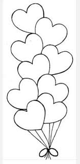Sevgi Balonlari Aplike Sablonlari Boyama Sayfalari Balonlar