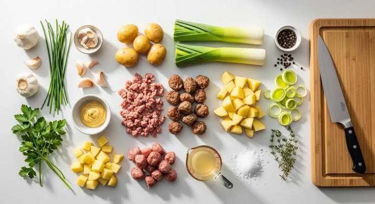 sausage potato leek dijon mustard hash recipe