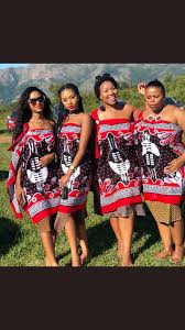 The ladies are smart, bold and exposed. Swazi Maidens African Traditional Dresses African Fashion African Fashion Dresses