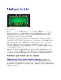 Play for pool coins and exclusive items customize your cue and table! 8 Ball Pool Hack Ios By Serajbung15 Issuu