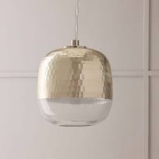 Metallic Honeycomb Glass Pendant Light Round