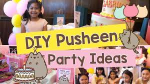 Cats birthday cat caring party animal. Sabrina At 7 Diy Pusheen Birthday Party Ideas Youtube