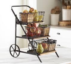 vintage blacksmith fruit cart storage