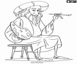 Leonardo Da Vinci Para Colorear
