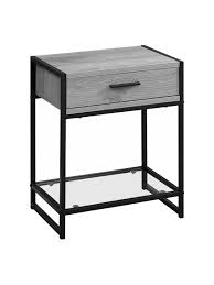 Round side table, metal end table, nightstand/small tables for living room, accent tables cheap, side table for small spaces,gold & gray by aojezor 4.5 out of 5 stars 2,200 $48.99 $ 48. Monarch Specialties Side Accent Table With Glass Shelf Rectangular Gray Woodblack Office Depot
