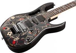 For jem77fp2, tree of life inlay has red inlays for matching new floral pattern. Solidbody E Gitarre Ibanez Steve Vai Jem77 Fp2 Prestige Japan Floral Pattern 2 Custom