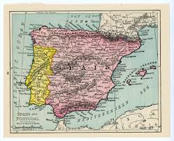 Click on the spain map to view it full screen. 1931 Vintage Atlas Map Page Spain And Portugal Map On One Side And Netherla Ebay