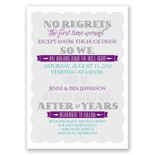 No Regrets Vow Renewal Invitation Vow Renewal Invitations Wedding Renewal Vows Vow Renewal Ceremony