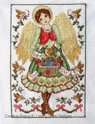See more ideas about cross stitch alphabet, angels cross, cross stitch patterns. Lesley Teare Designs Folk Art Angel Cross Stitch Pattern