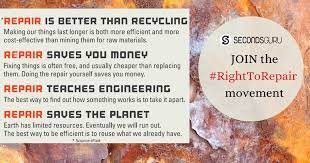 Repair Reuse Reduce All You Need To Know About The Right To Repair Movement Secondsguru