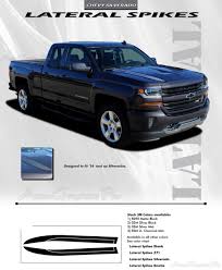 details about silverado chevy truck hood decals 2016 2018 lateral hood spikes stripes 3m pro