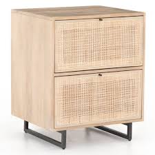 Audrey Woven Cane 2 Drawers Filing Cabinet Drawer Filing Cabinet Filing Cabinet Coastal Style Furniture
