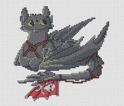 Toothless Cross Stitch Pattern Etsy Dragon Cross Stitch Cross Stitch Patterns Cross Stitch